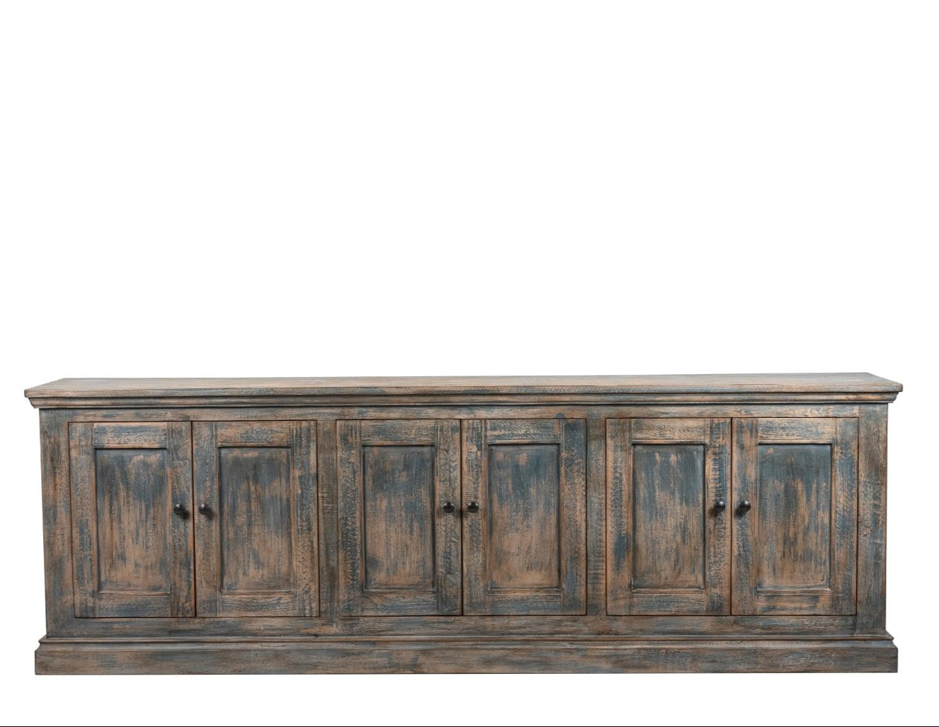 Buffet Mira 6 portes - Bleu antique