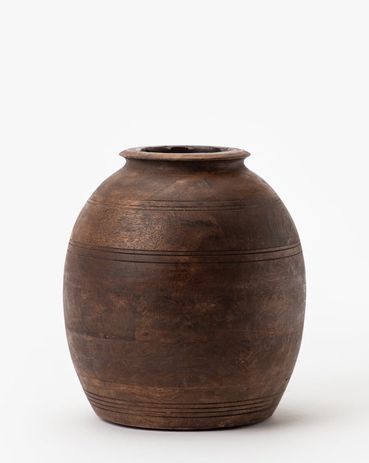Vase en bois vieilli