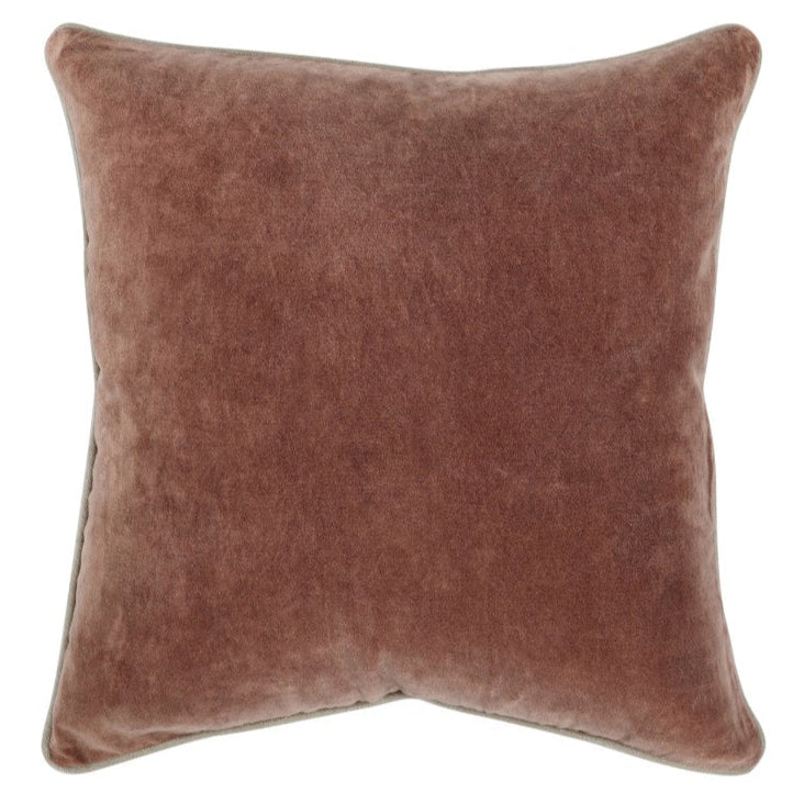 Oreiller en velours auburn