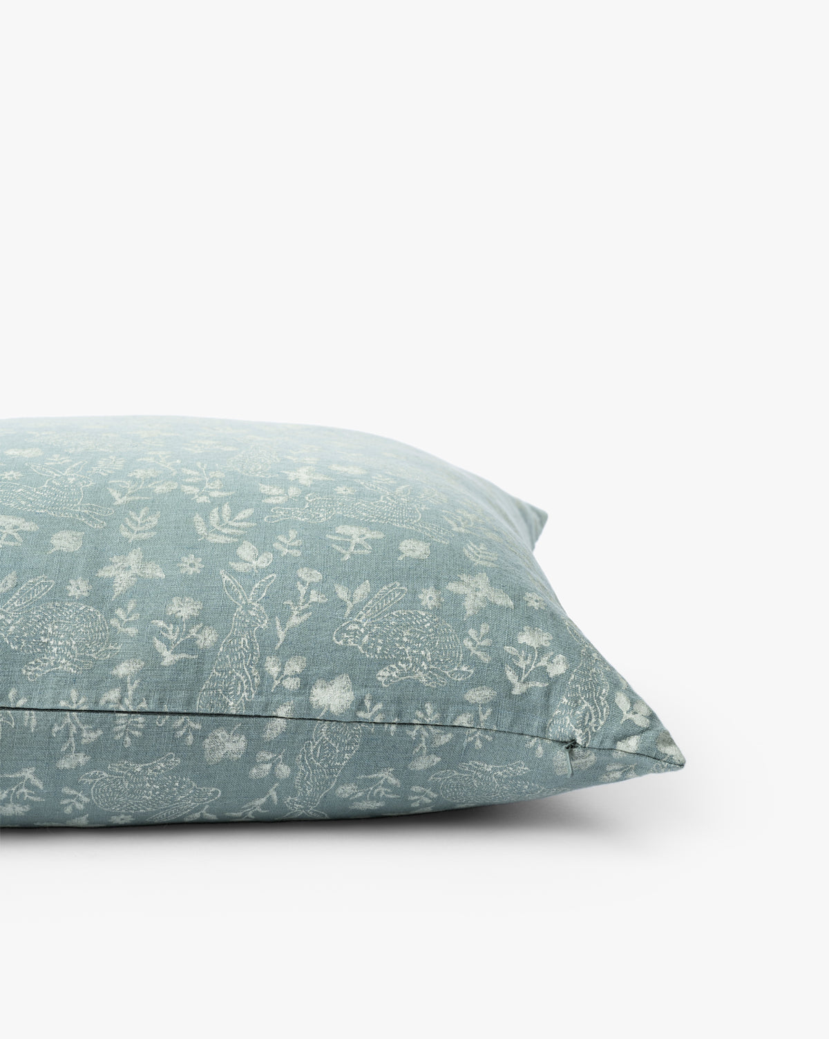 Housse de coussin à imprimé lapin