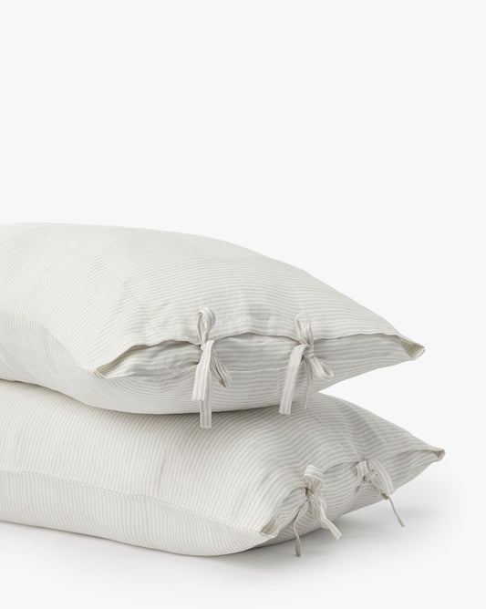 Taies d'oreiller rayées Easton (lot de 2)