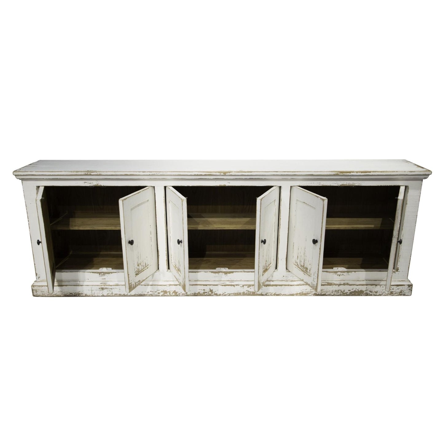 Buffet Mira 6 portes - Blanc antique