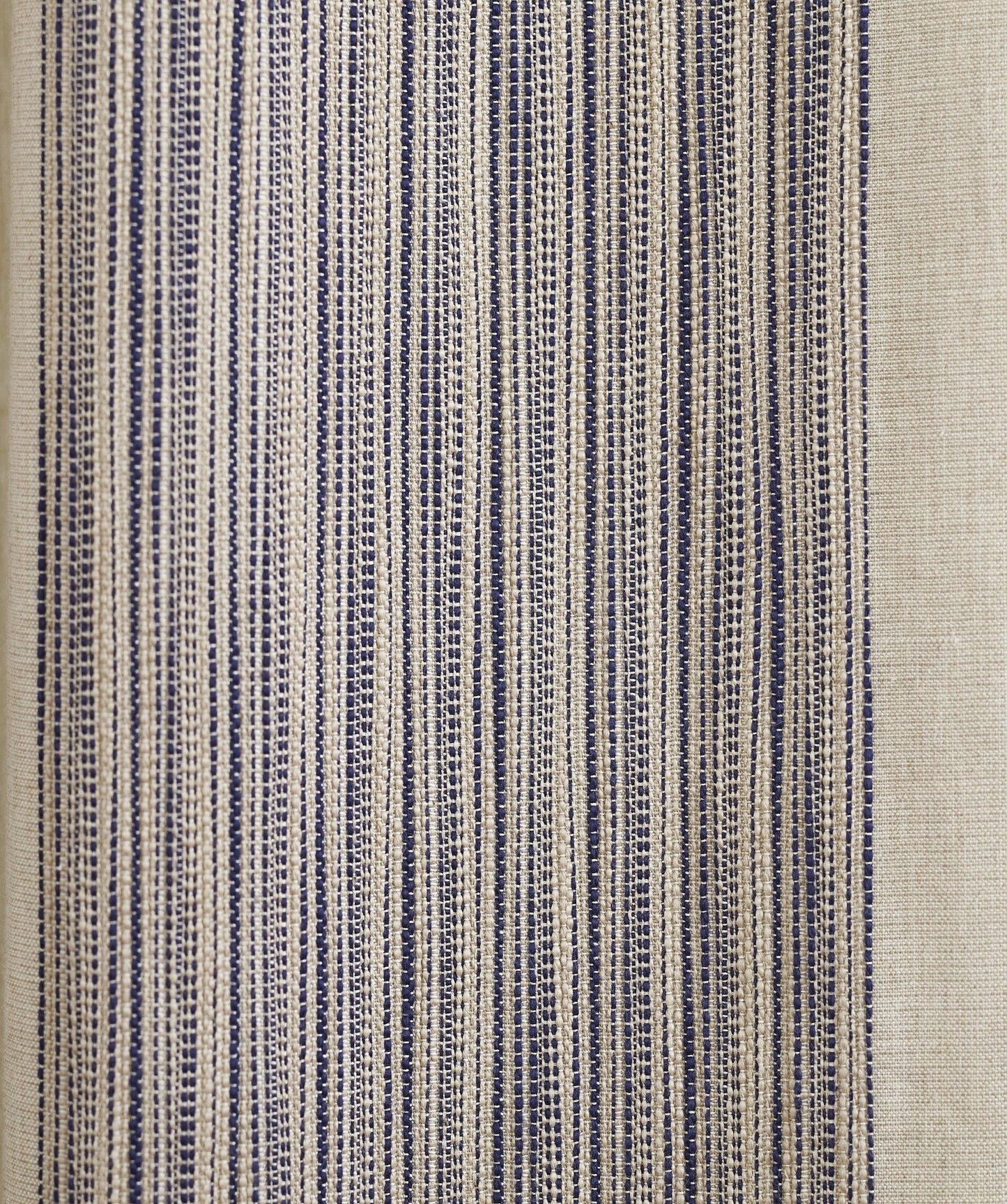 Panneau de draperie Hampton en coton à rayures - Bleu marine