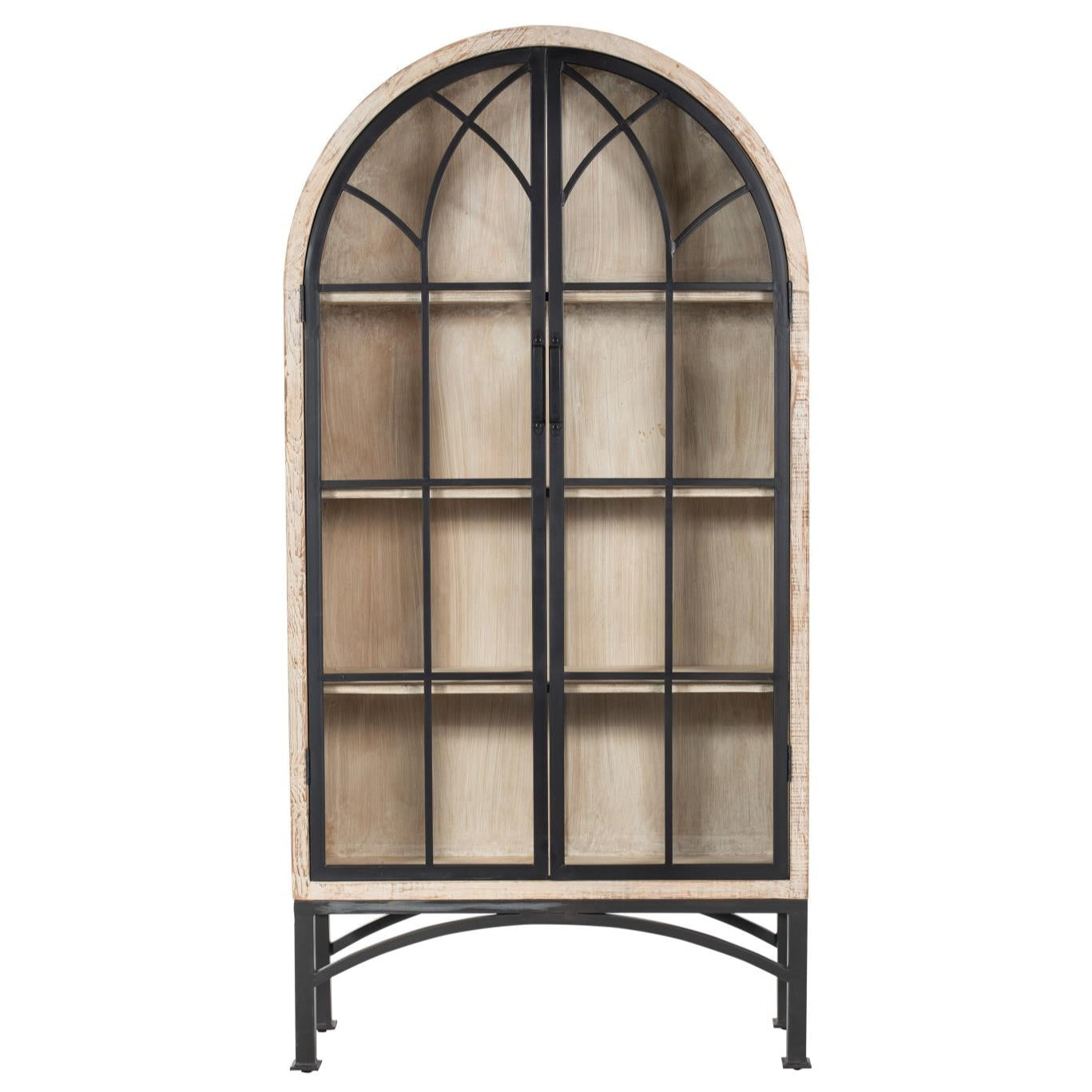 Armoire cintrée Vickie - Blanc lavé