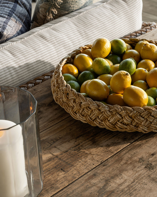 Plateau en corde tressée d'abaca