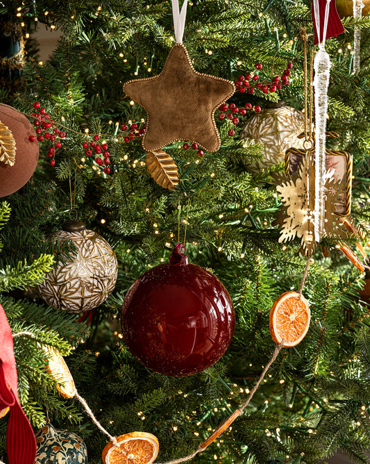 4 boules en verre brillant (lot de 4)