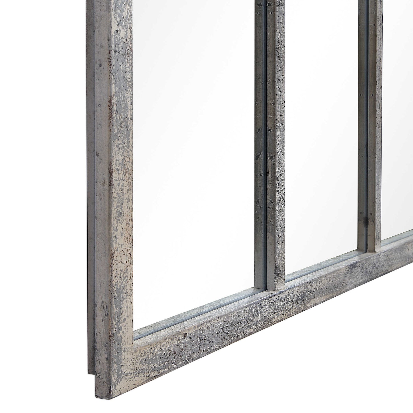Grand miroir arqué Amiel - Blanc lavé