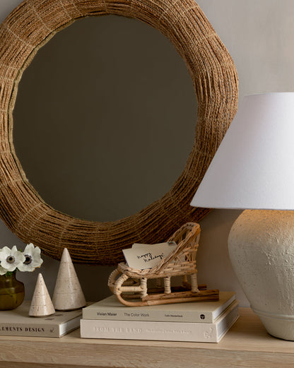 Traîneau en rotin tressé