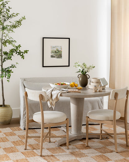 Tapis à carreaux tissé à la main en laine et jute