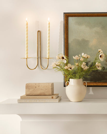 Bougie conique torsadée (lot de 6)