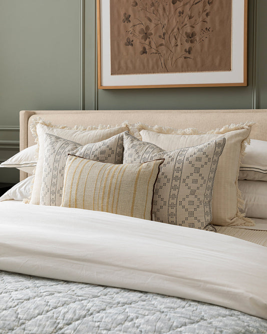 Housse de coussin rayée Alton