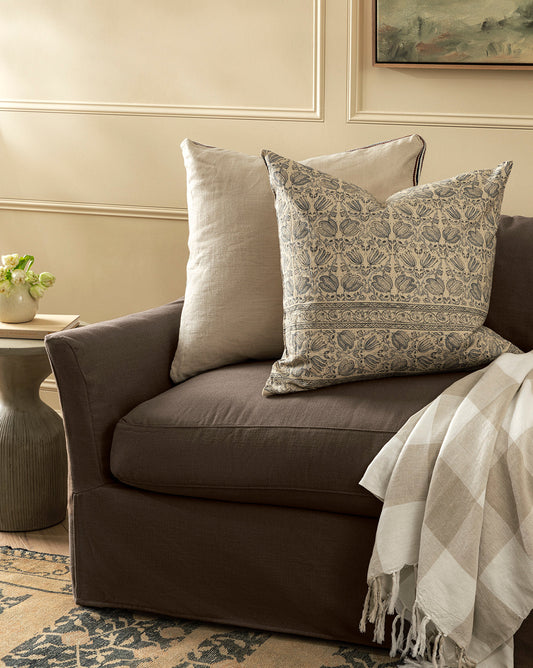 Housse de coussin à imprimé floral Danny