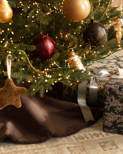 Jupe de sapin en velours marron