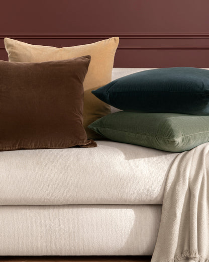 Housse de coussin en velours Bellevue