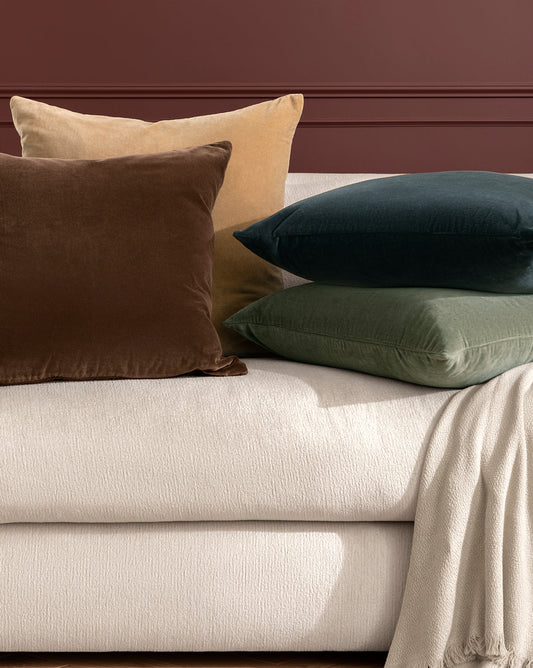 Housse de coussin en velours Bellevue