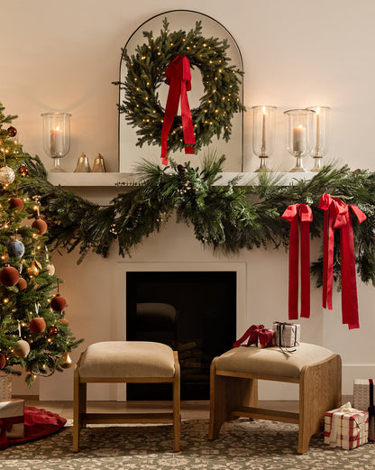 Guirlande artificielle de pommes de pin et de baies de 6 pi