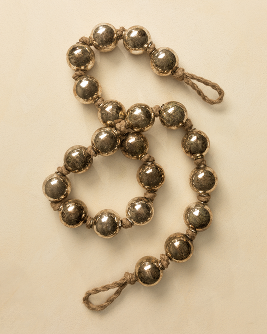 Guirlande en verre argenté vieilli de 4,4 pi