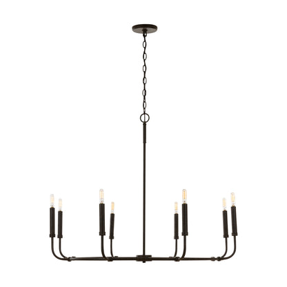 Lustre Zac 8 lumières - Brun minéral