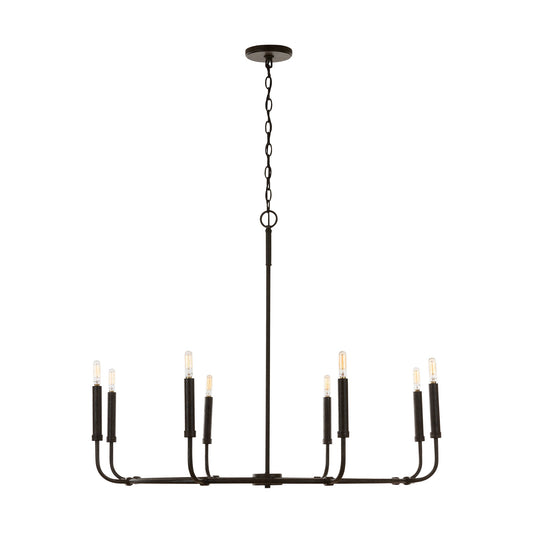 Lustre Zac 8 lumières - Brun minéral