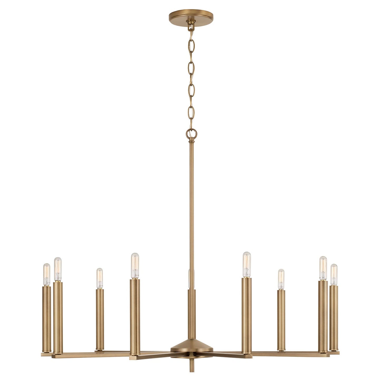 Lustre Portman à 9 lumières - Laiton vieilli
