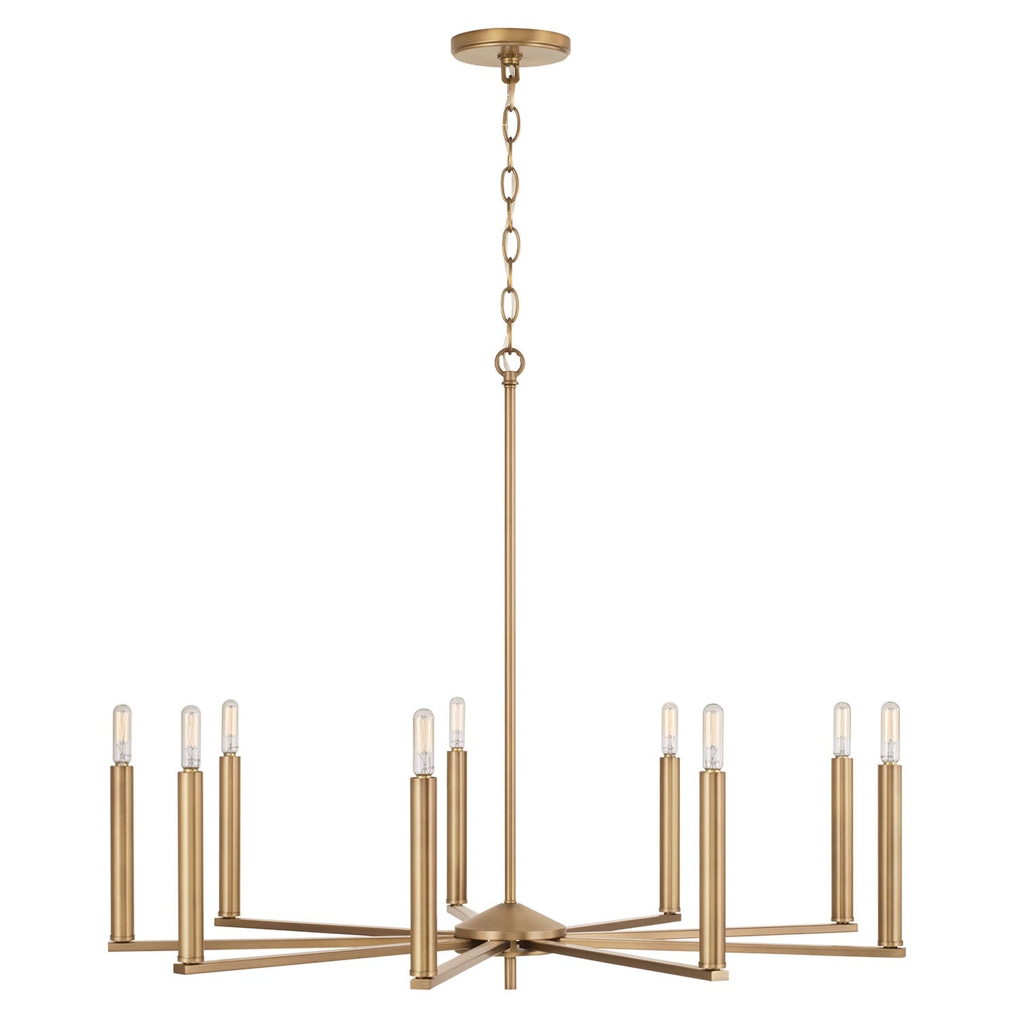 Lustre Portman à 9 lumières - Laiton vieilli