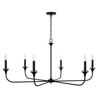 Lustre Presley à 6 lumières - Noir mat