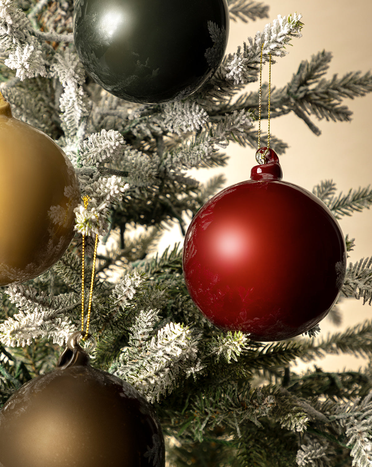 4 boules en verre brillant (lot de 4)