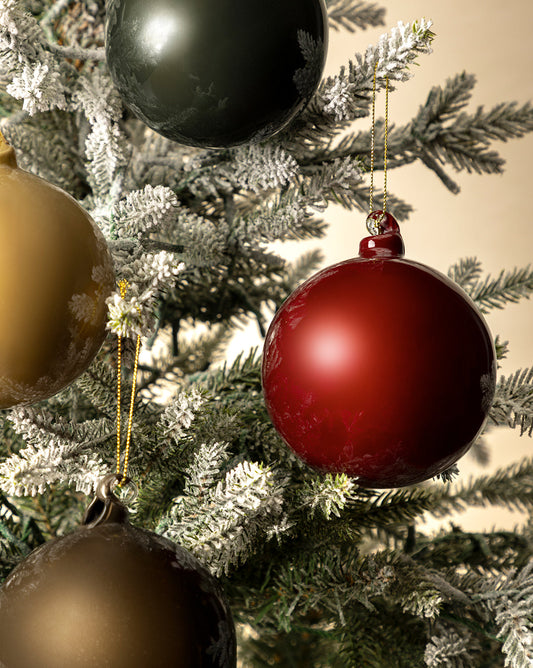 4 boules en verre brillant (lot de 4)