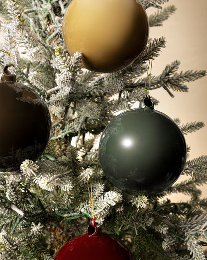 5 boules en verre brillant (lot de 4)