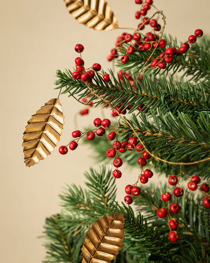 Guirlande de baies de houx de 6 pieds