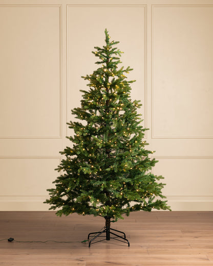 Arbre artificiel pré-éclairé en pin Allison de 7 pi