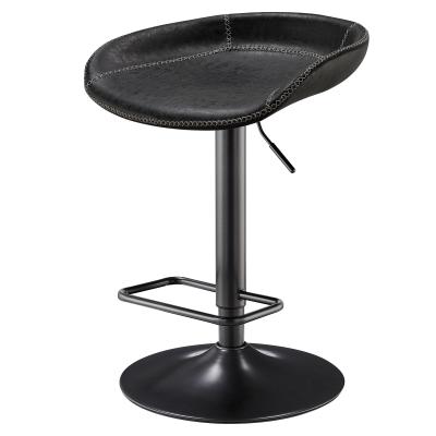 Tabouret de bar Vogue à vérin à gaz noir vintage