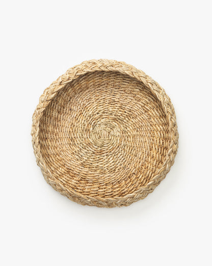 Plateau en corde tressée d'abaca