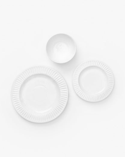 Assiette plate blanche Adele (lot de 4)