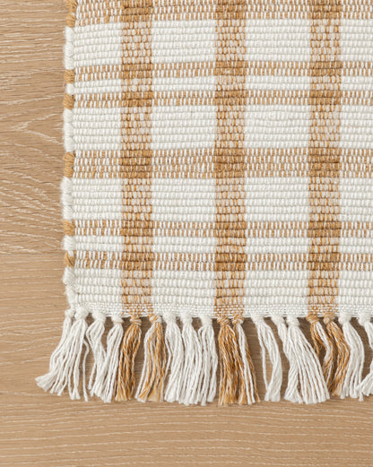 Tapis d'intérieur/extérieur tissé à la main Amherst