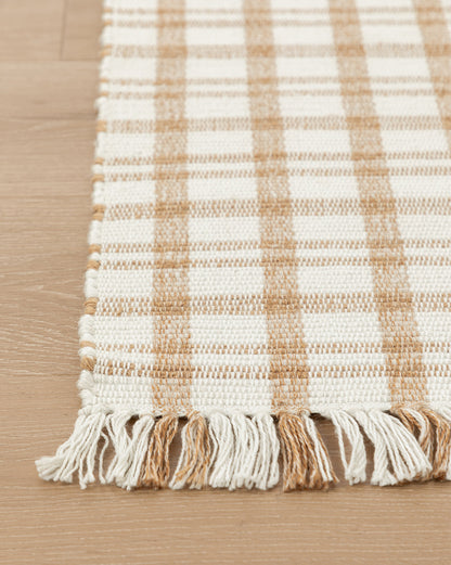 Tapis d'intérieur/extérieur tissé à la main Amherst