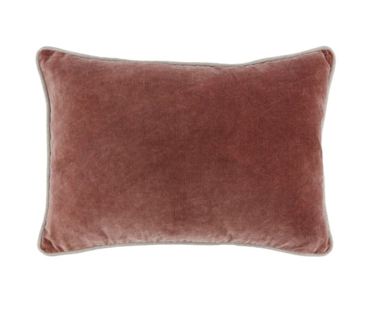 Oreiller en velours auburn 