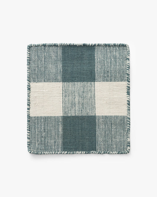 Échantillon de tapis d'intérieur/extérieur bleu Belleville