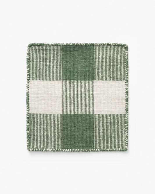 Échantillon de tapis d'intérieur/extérieur vert Belleville