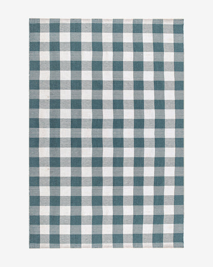 Tapis d'intérieur/extérieur tissé à la main bleu Belleville