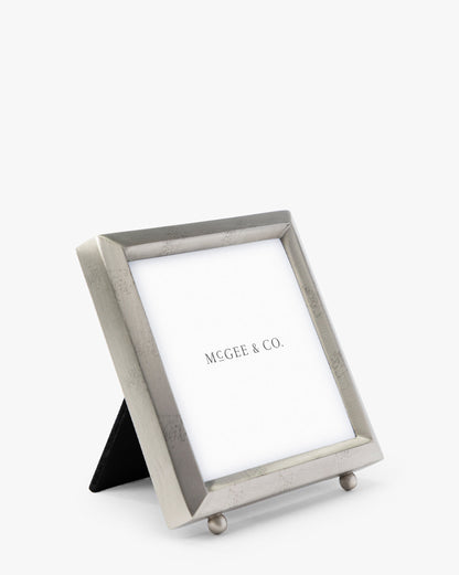 Cadre photo en étain Blanche