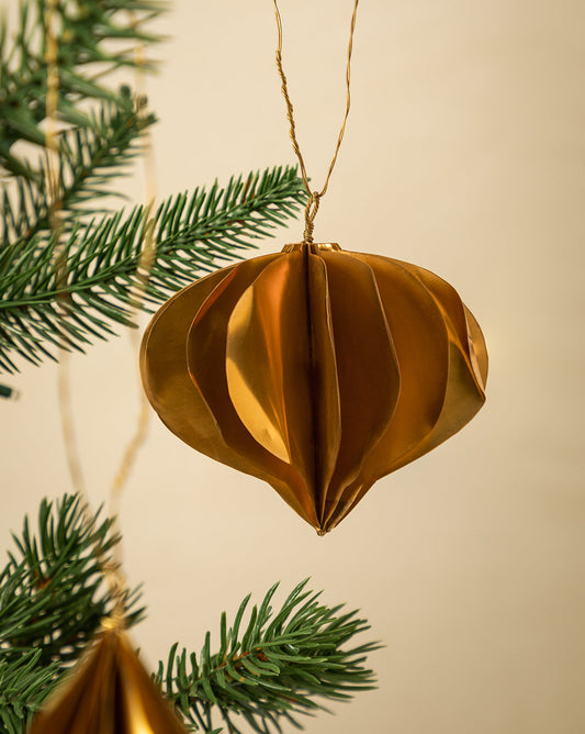 Ornements en nid d'abeille en laiton (lot de 3)