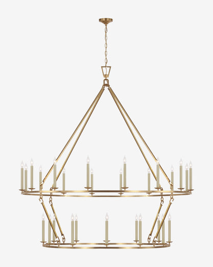 Lustre à anneaux à deux niveaux Darlana