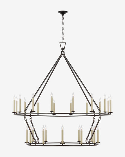 Lustre à anneaux à deux niveaux Darlana