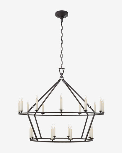 Lustre à anneaux à deux niveaux Darlana