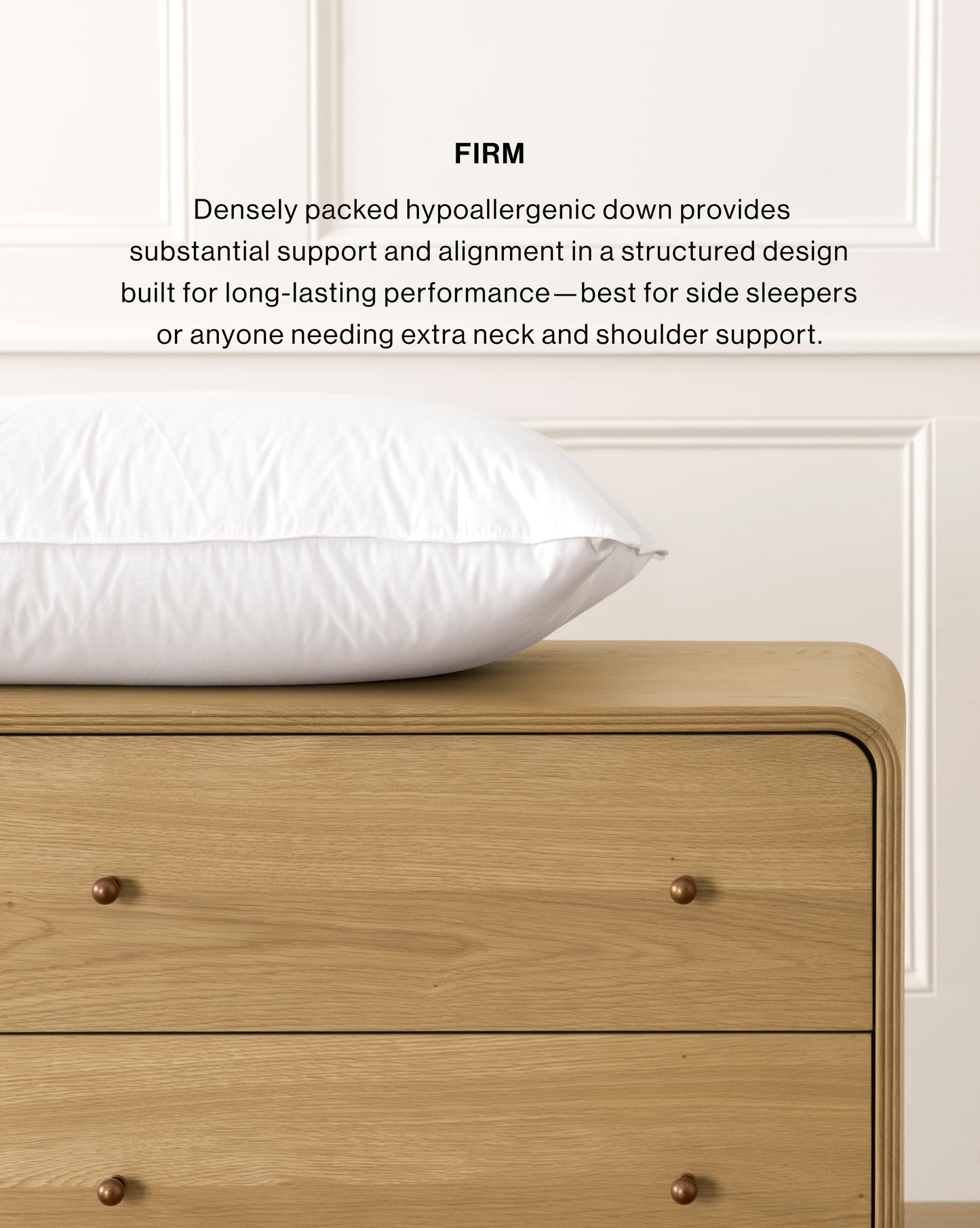 Oreiller de lit classique en duvet