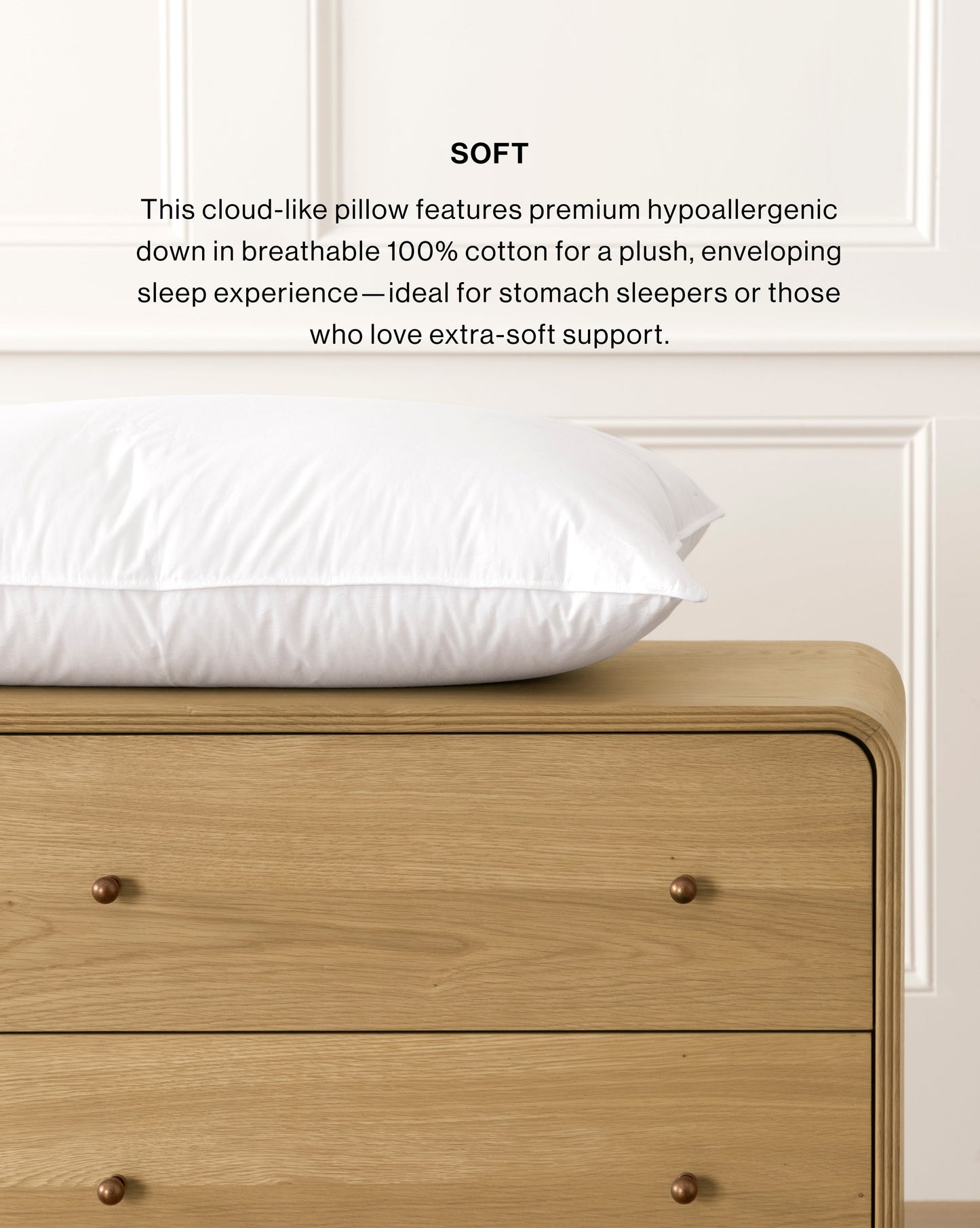 Oreiller de lit classique en duvet