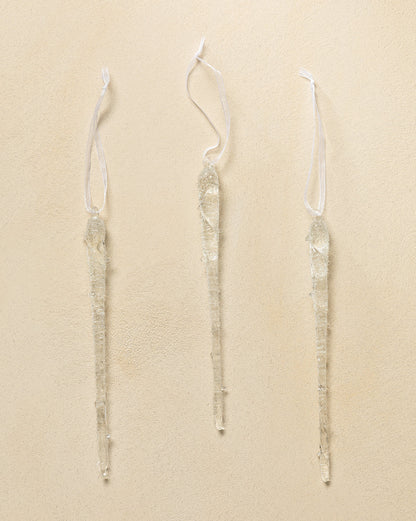 Décorations de glaçons givrées (ensemble de 3)