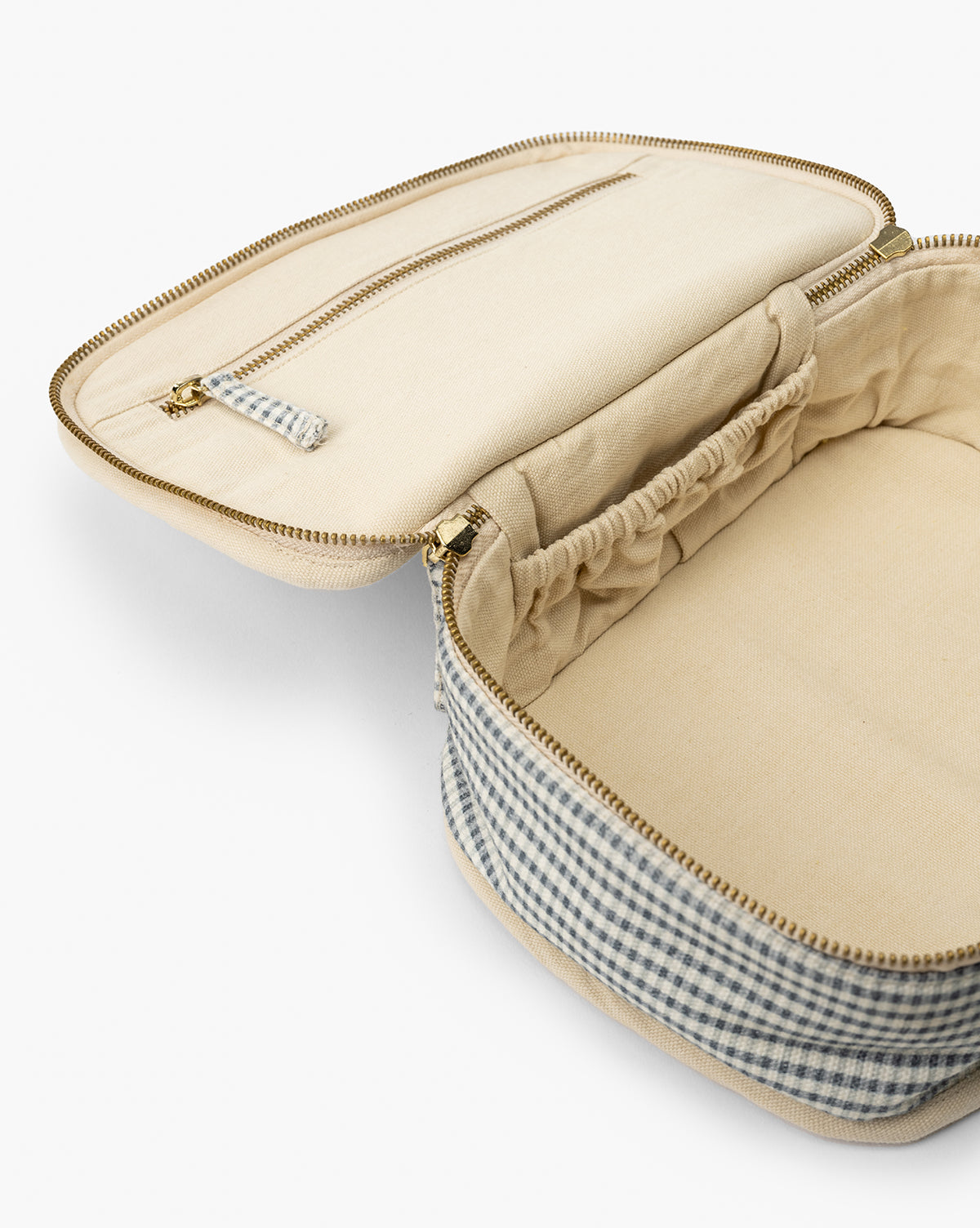 Trousse de beauté à carreaux vichy