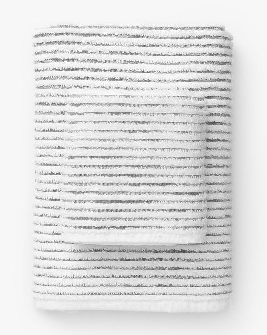 Collection de bain à rayures grises